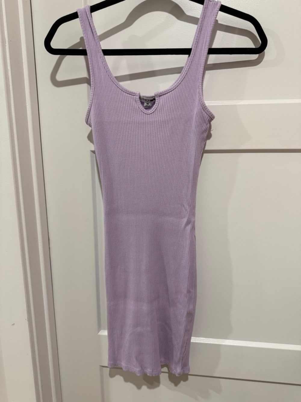 Lilac Purple Ribbed Tank Dress